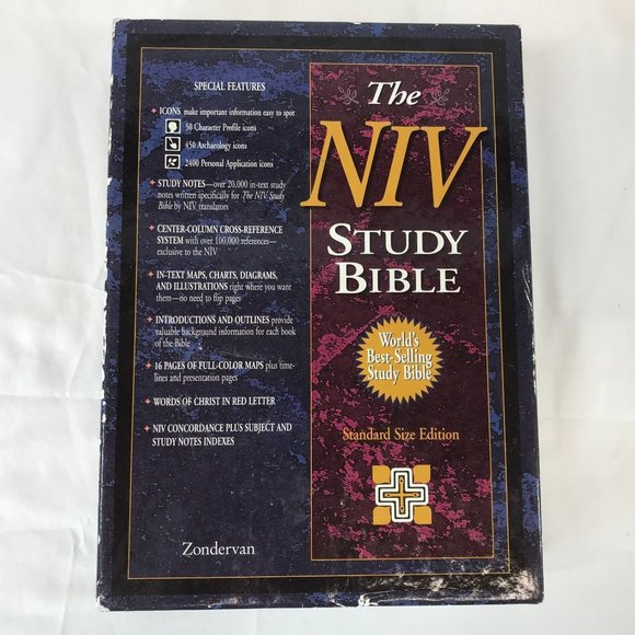 Zondervan Other - Zondervan Study Bible NIV Blue Leather Red Letter w/Box SIZE XL
